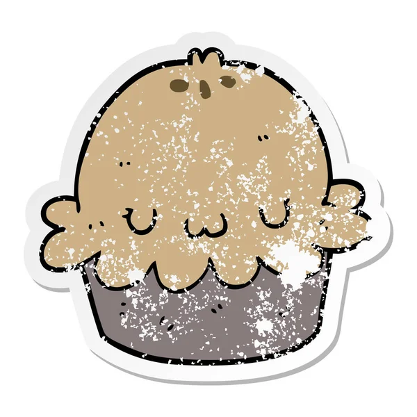 sevimli çizgi pastası sıkıntılı etiket