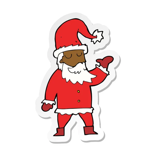 Sticker Cartoon Santa Claus — Stock Vector