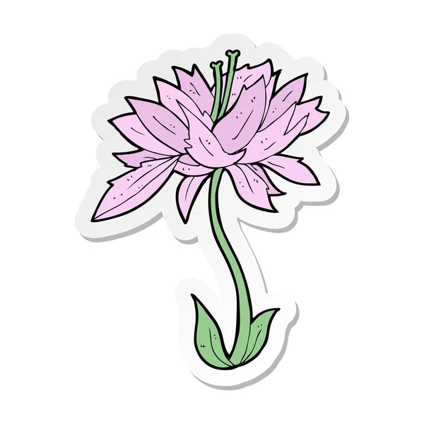 Sticker van een cartoon bloem — Stockvector