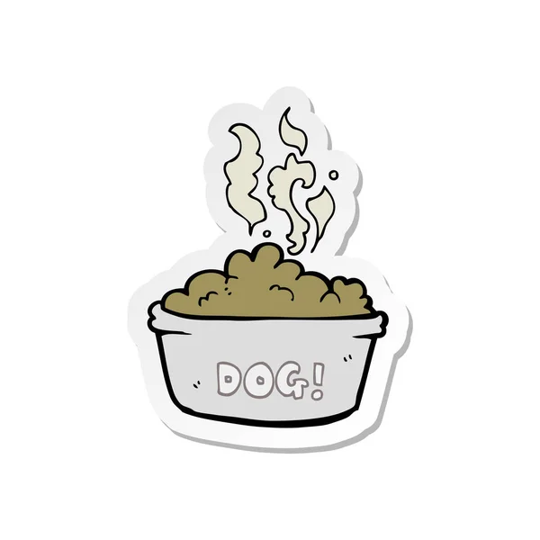 Sticker Cartoon Dog Food — Stock Vector