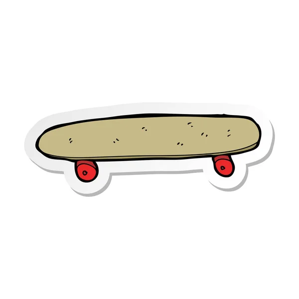 Aufkleber Eines Cartoon Skateboards — Stockvektor
