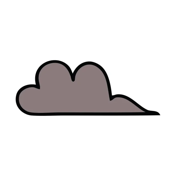 Χαριτωμένο Σκίτσο Μια Καταιγίδα Σύννεφο — Διανυσματικό Αρχείο
