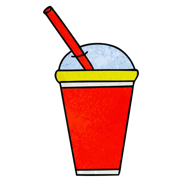 Eigenzinnige hand getekend cartoon frisdrank — Stockvector