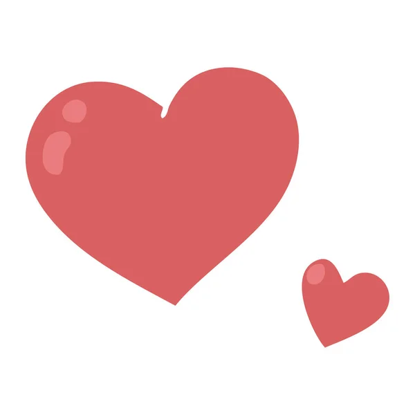 Dessiné Main Cœurs Bizarres Dessin Animé Rose — Image vectorielle