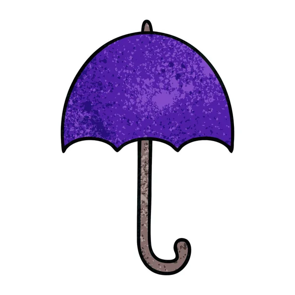 열려있는 우산의 레트로 Grunge 텍스처 — 스톡 벡터