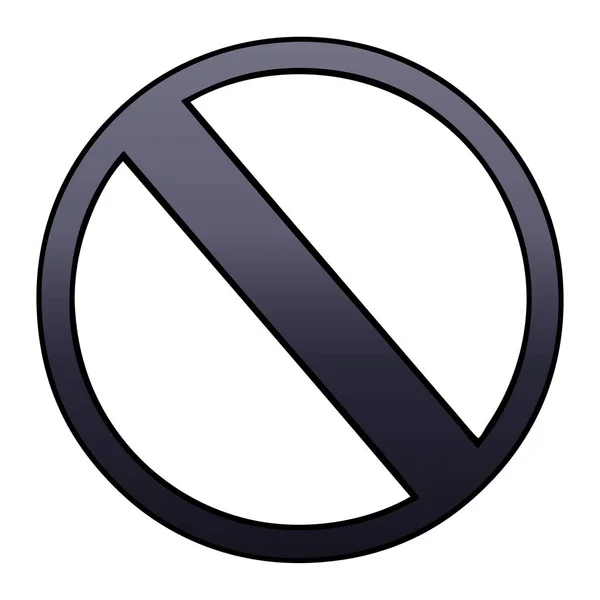 Карикатура Запрещающий Знак — стоковый вектор