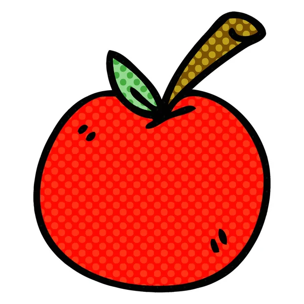 Химерна комікс книга стиль мультфільм яблуко — стоковий вектор