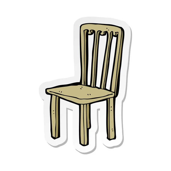 Etiqueta Uma Cadeira Velha Dos Desenhos Animados —  Vetores de Stock