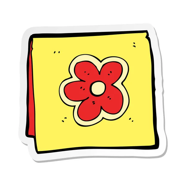 Sticker Cartoon Greeting Card — Stock Vector