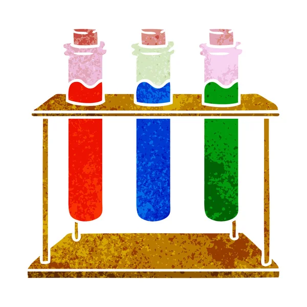 Dibujado Mano Dibujo Retro Garabato Tubo Ensayo Ciencia — Archivo Imágenes Vectoriales