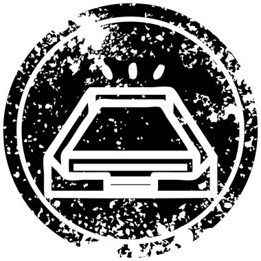 düşük ofis kağıt yığını sıkıntılı simgesi simgesi