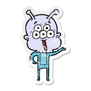 mutlu çizgi film uzaylı karşılama sıkıntılı etiket