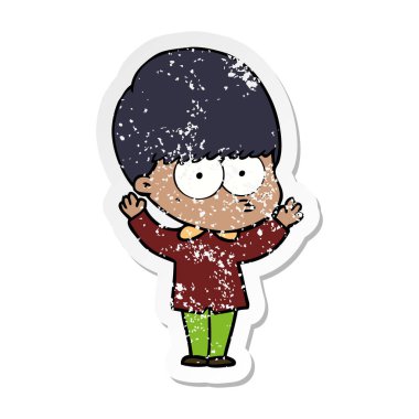 bir gergin çizgi film çocuk sıkıntılı etiket