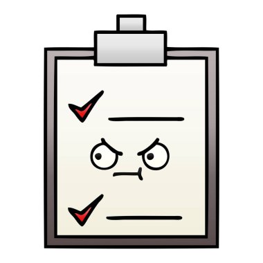 Degrade gölgeli karikatür kontrol listesi