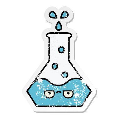 sevimli çizgi bilim kabı sıkıntılı etiket