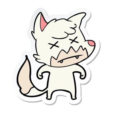 etiket karikatür ölü tilki