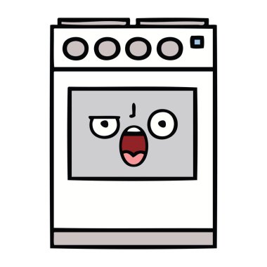 sevimli çizgi mutfak fırın