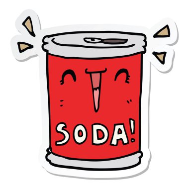 etiket bir karikatür soda olabilir