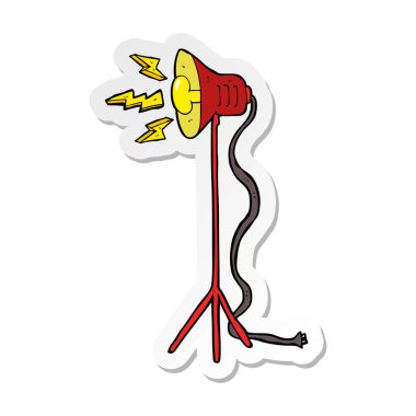 bir çizgi film stüdyosu lamba parlayan etiket