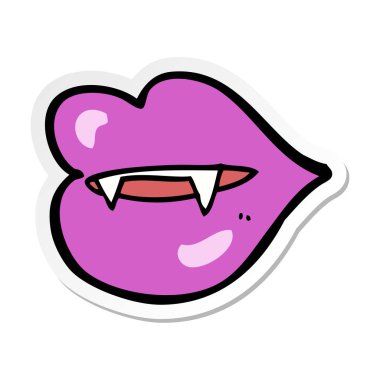 bir çizgi film vampir sivri diş çıkartma