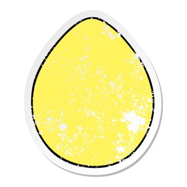 ilginç bir el sıkıntılı etiket karikatür yumurta çizilmiş