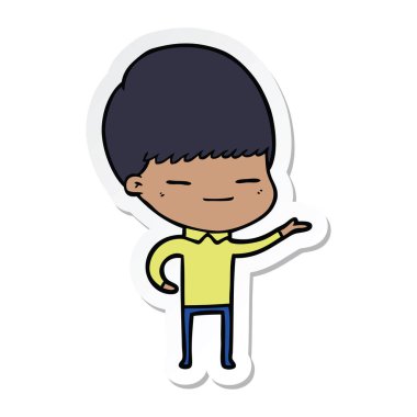 bir çizgi film kendini beğenmiş çocuk etiket