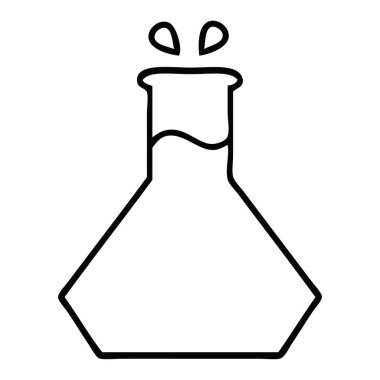 bilimsel bir deney çizim karikatür