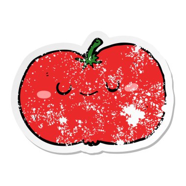 bir çizgi film Apple sıkıntılı etiket