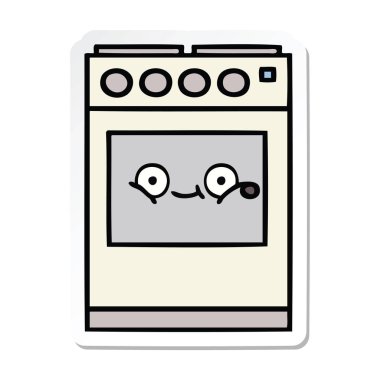 etiket sevimli çizgi mutfak fırın