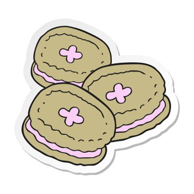 etiket bir karikatür bisküvi