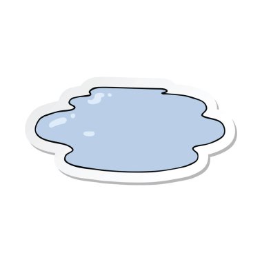 bir çizgi film su birikintisi Su çıkartma