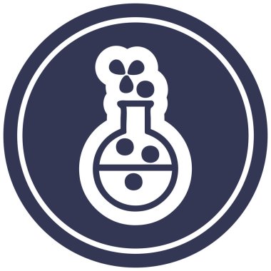 Bilim deneme dairesel simgesi simgesi