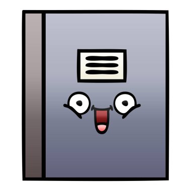 Notebook degrade gölgeli çizgi film