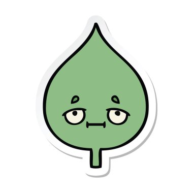 etiket sevimli çizgi ekspresiyon yaprak