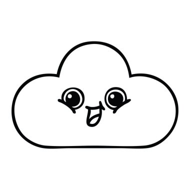 Çizim karikatür bir kar bulut