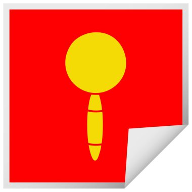 etiket karikatür bir büyüteç peeling Meydanı