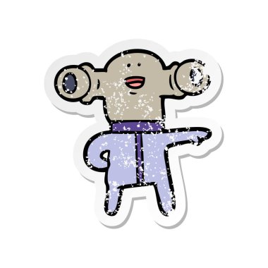 bir dostu karikatür yabancı sıkıntılı etiket