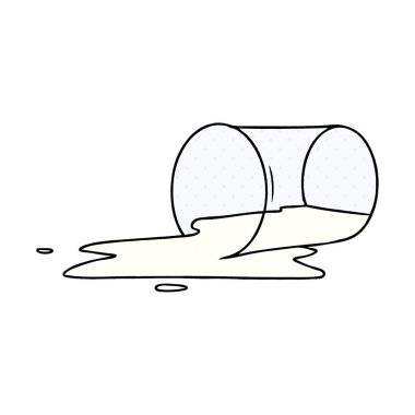 elle çizilmiş karikatür doodle dökülmüş bir cam