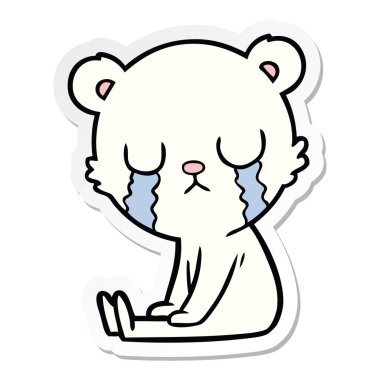 ağlayan bir kutup ayısı çizgi film etiketi