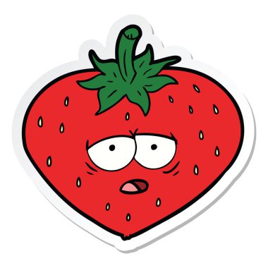 bir çizgi film çilek etiket