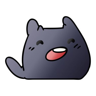 kawaii kedi degrade çizgi film gösterimi