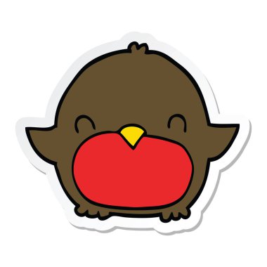 etiket bir karikatür penguen