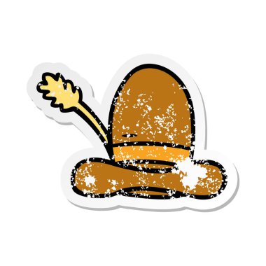 elle çizilmiş etiket karikatür doodle çiftçiler şapka sıkıntılı