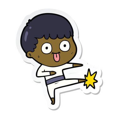 dik bir çizgi film adamın etiket