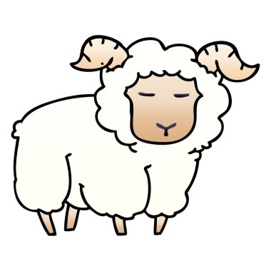 ilginç degrade gölgeli karikatür ram