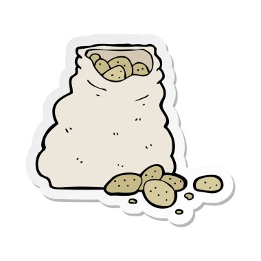 patates çuvalı çizgi film etiketi