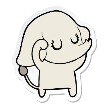 etiket sevimli çizgi fil