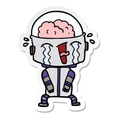 robot ağlıyor çizgi film etiketi