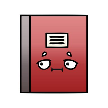 Degrade gölgeli karikatür defter