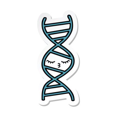 sevimli çizgi Dna iplikçiğinin etiket